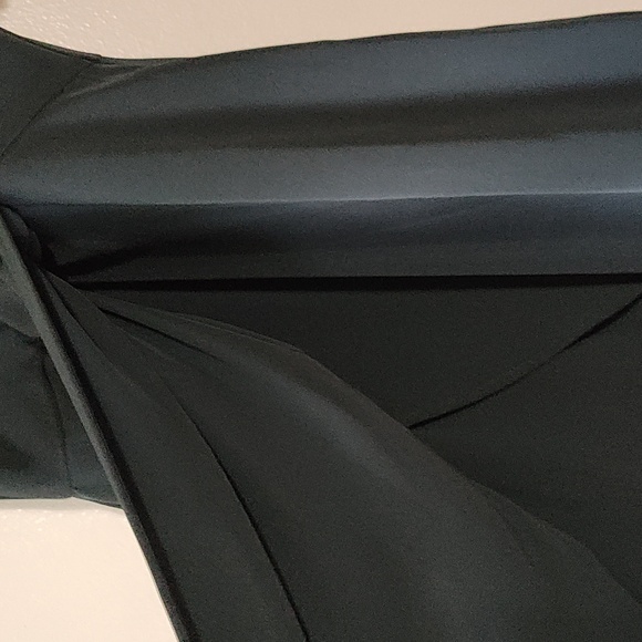 ZARA Basic Winter Green faux wrap dress size M - Picture 4 of 8